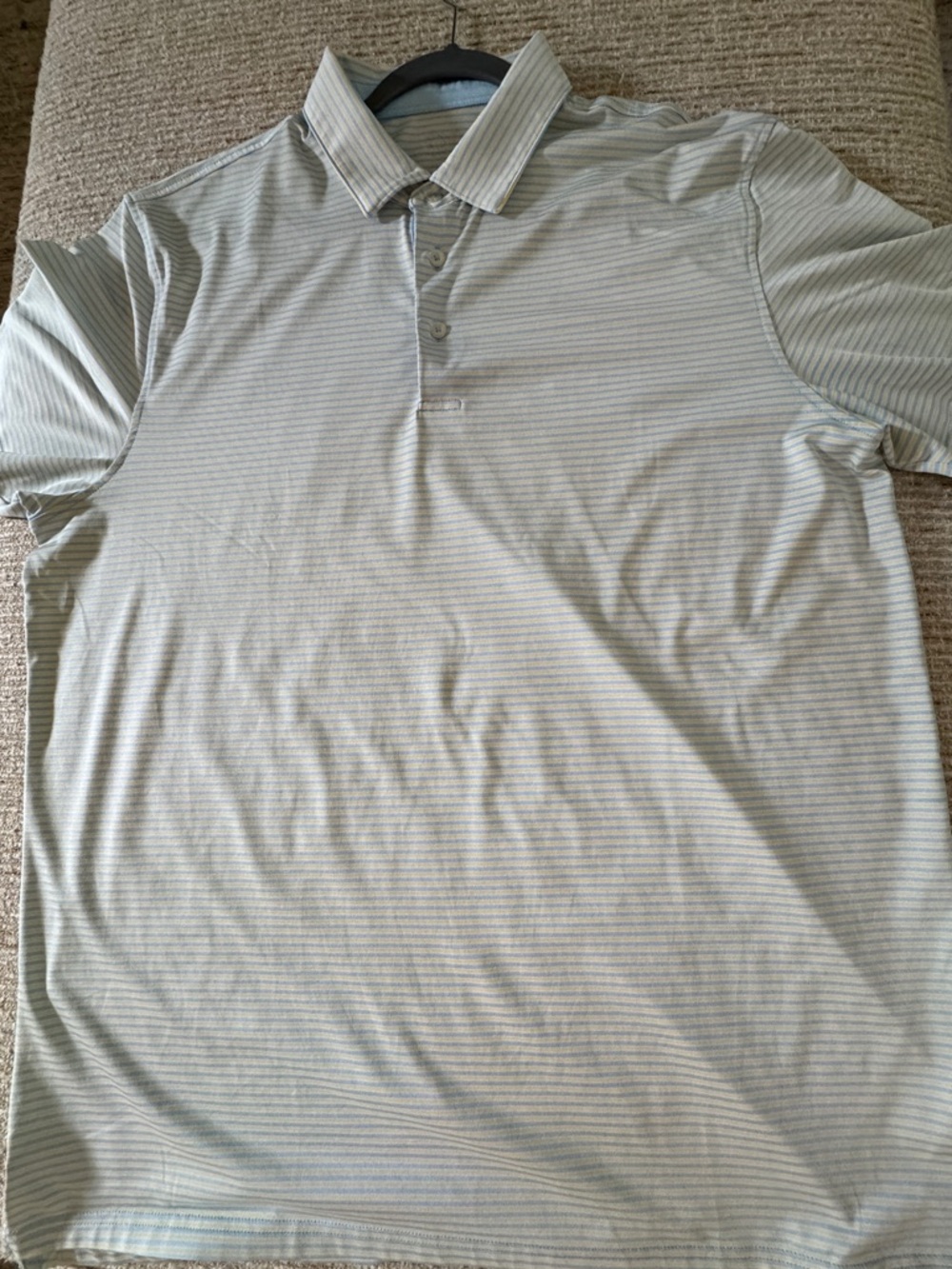 Men's Short-Sleeve Polo Shirt in Light blue and Yellow